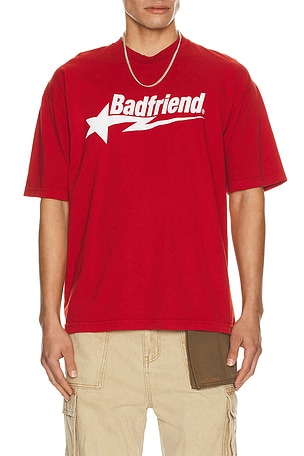 Badfriend Star Logo Tee in Red