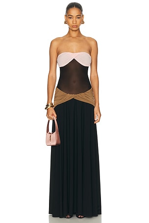 Burc Akyol Caryatid Jersey Dress in Black