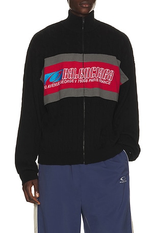 Balenciaga Sporty Zip-Up in Black