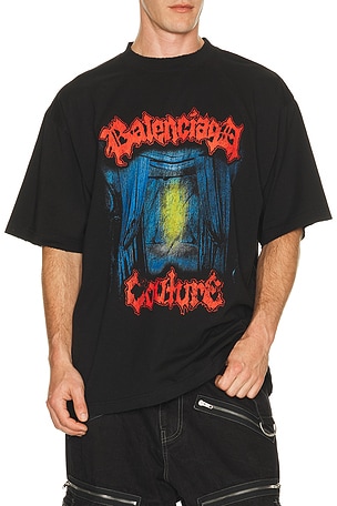 Balenciaga Medium Fit T-Shirt in Black