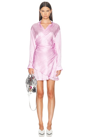 Balenciaga Wrap Dress in Pink
