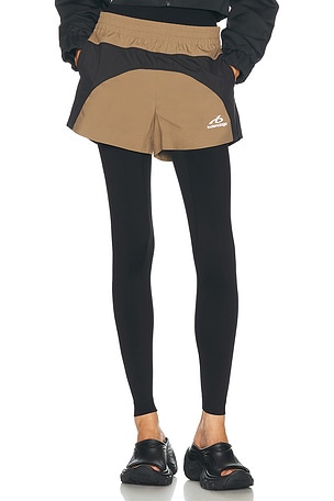 Balenciaga Athletic Mini Short in Brown