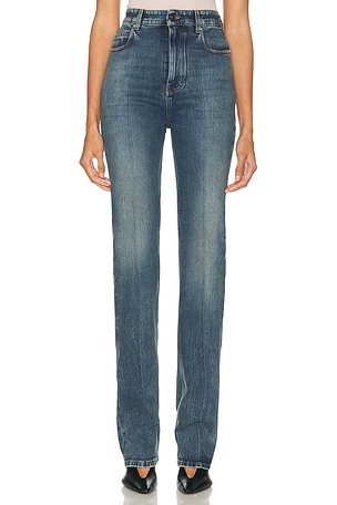 Balenciaga High Waist Slim Leg in Blue