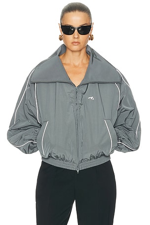 Balenciaga High Collar Track Jacket in Grey