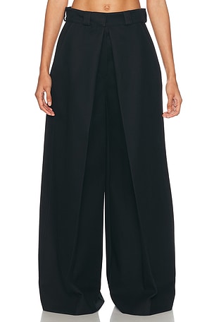 Balenciaga High Waisted Flare Leg Pant in Black