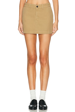 Balenciaga Mini Cotton Skirt in Beige