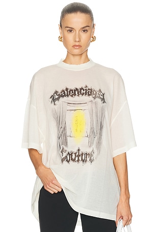 Balenciaga Short Sleeve T-Shirt in White