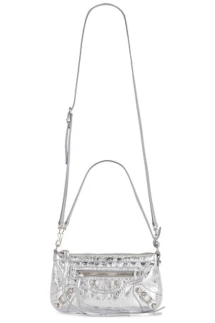 Balenciaga Le City Pouch in Metallic Silver