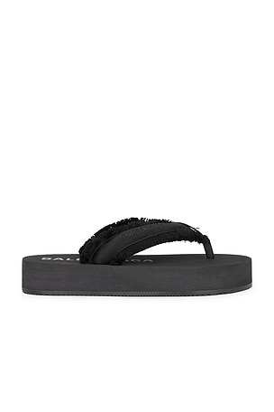 Balenciaga Jet Lag Thong Micro Sandal in Black