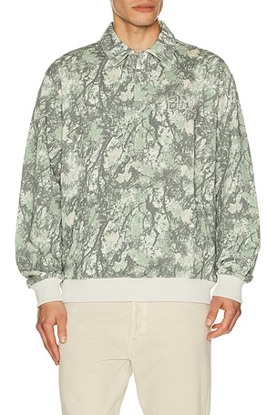 Bad Birdie French Terry Polo in Grey