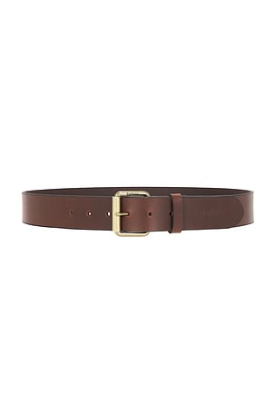 Barbour Contrast Leather Belt in Brown