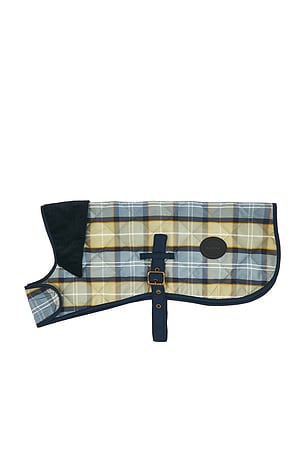 Barbour Tartan Dog Coat in Blue