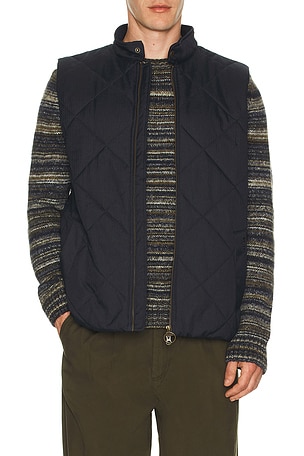 Barbour City Harrington Quilted Gilet Vest in Navy