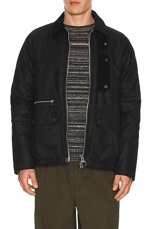 Barbour Tract Wax Jacket in Black