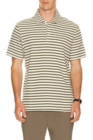 Barbour Farlam Striped Tailored Polo in White