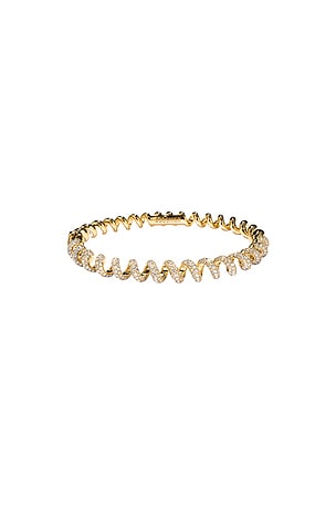 Boochier Slinkee Diamond Bangle Bracelet in Metallic Gold