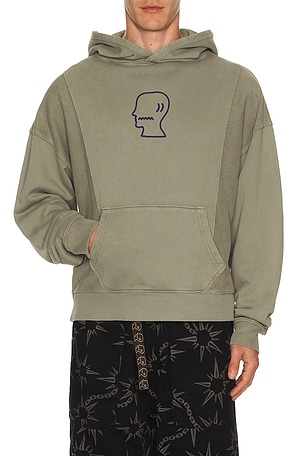 Brain Dead Mendoza Cropped Hoodie in Green