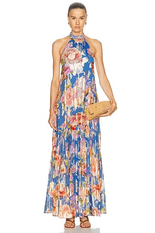 HEMANT AND NANDITA Maxi Dress in Blue