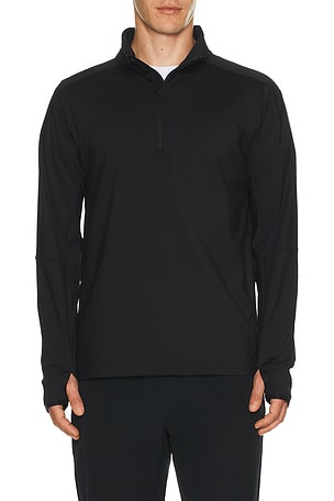 Beyond Yoga Warm Up Quarter Zip Pullover in Black