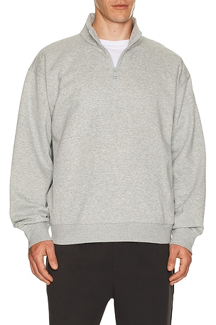 Beyond Yoga LuxeFleece Half Zip Pullover in Grey
