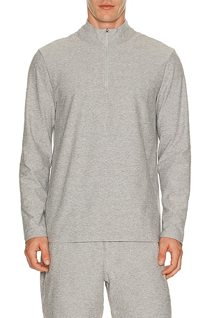 Beyond Yoga Spacedye Terrain Men's Quarter Zip Pullover in Grey