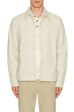 Beyond Yoga Insulated Men's Shirt Jacket in Beige
