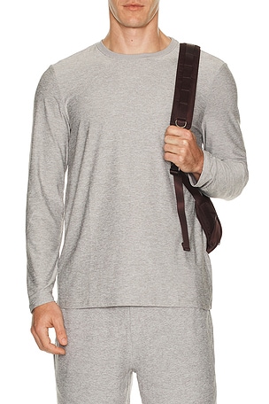 Beyond Yoga Featherweight Always Beyond Long Sleeve Crew 2.0 in Grey