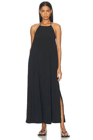 Beyond Yoga Go With The Flow Halter Dress in Black