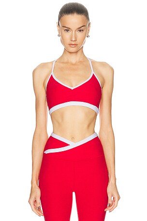 Beyond Yoga Spacedye Outlines Bra in Red