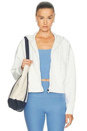 Beyond Yoga Scuba Cropped Jacket in Ivory