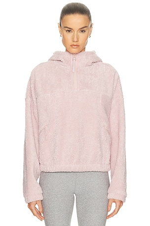 Beyond Yoga Unity Quarter Zip Up Hoodie in Blush