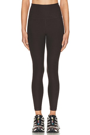 Beyond Yoga Spacedye Caught In The Midi High Waisted Legging in Chocolate