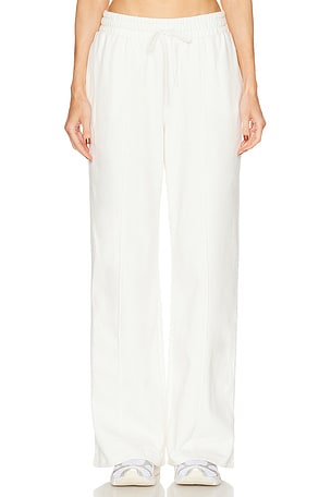 Beyond Yoga Luxefleece Pintuck Wide Leg Pant in White