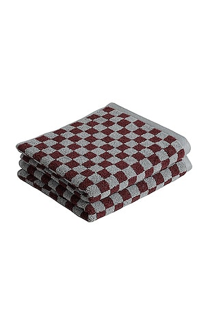 BAINA Hand Towel Set in Burgundy
