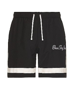Blue Sky Inn Waiter Swim Trunks in Black