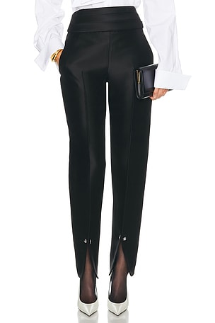Brandon Maxwell Beatrix Creased Trouser in Black