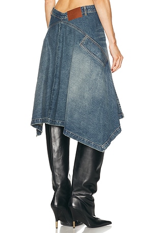 Brandon Maxwell Frankie Skirt in Blue