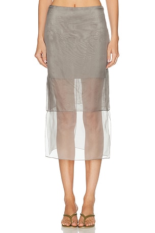 RENGGLI Organza Pencil Skirt in Seafoam | FWRD