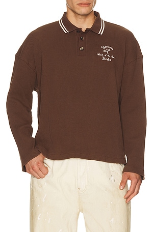 BODE Geneva Waffle Polo in Brown