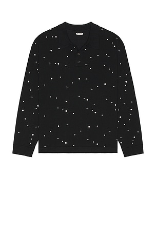 BODE Embellished Cycling Polo in Black