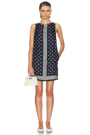BODE Foyer Diamond Dress in Navy