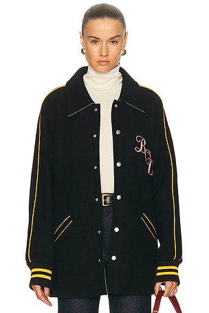 BODE Monogram Snap Reversible Jacket in Black