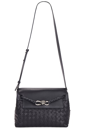 Bottega Veneta Small Andiamo Messenger Avenue in Black