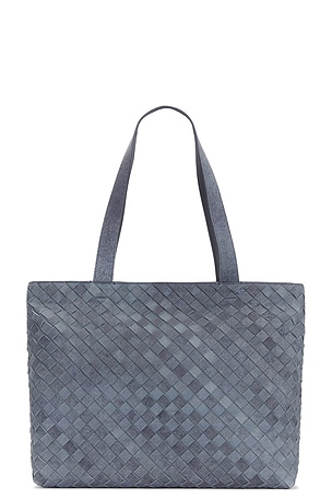 Bottega Veneta Borsa Intrecciato 15 Melange Denim Sue Ave in Blue