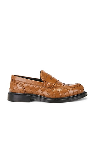 Bottega Veneta Intrecciato Classic Calf James Lace Up in Brown