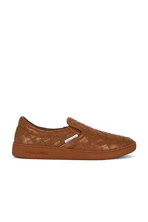 Bottega Veneta Sawyer Slip-On Sneaker City Calfskin in Brown