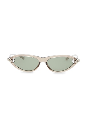 Bottega Veneta New Knot Cat Eye Sunglasses in Taupe
