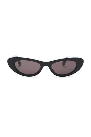 Bottega Veneta Snap Cat Eye Sunglasses in Black