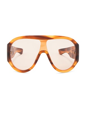 Bottega Veneta Mask Sunglasses in Brown