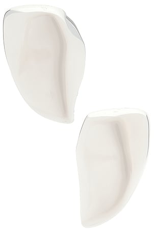 Bottega Veneta Sculptural Earrings in Metallic Silver